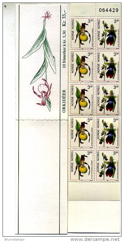 NORWAY/NORGE - 1992  ORCHIDS  BOOKLET   MINT NH - Carnets