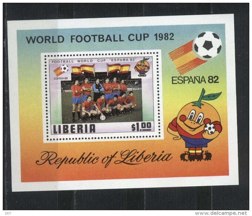 LIBERIA  BF  95  * *  ( Cote3.80e )  Cup 1982    Football Soccer Fussball - 1982 – Espagne