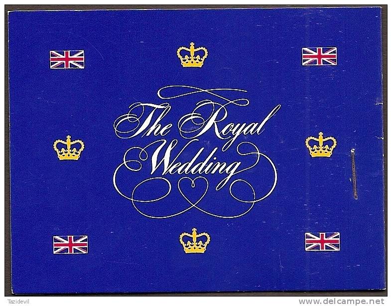 AUSTRALIA-1981 Royal Wedding Booklet (4 Types Issued). Four 24c Stamps Plus 24c, 60c Cancelled FDI. Right-hand Stapled - Carnets
