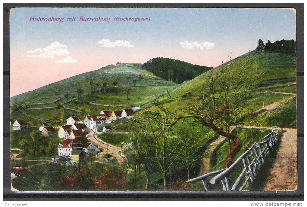 TOP!! HOHRODBERG * FELDPOSTKARTE AUS DEM SCHÜTZENGRABEN VOM 14.3.1916  **!! - Elsass