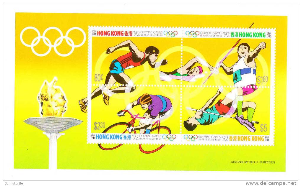 Hong Kong 1992 Summer Olympics Barcelona S/S MNH Sports - Neufs