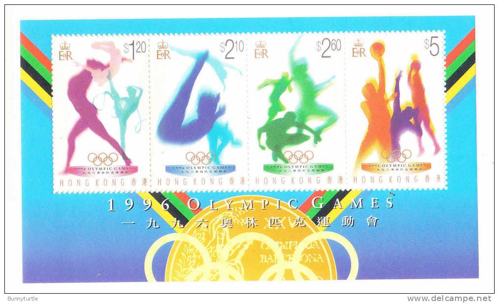 Hong Kong 1996 Atlanta Summer Olympics S/S MNH Gold Medal On Top - Ungebraucht