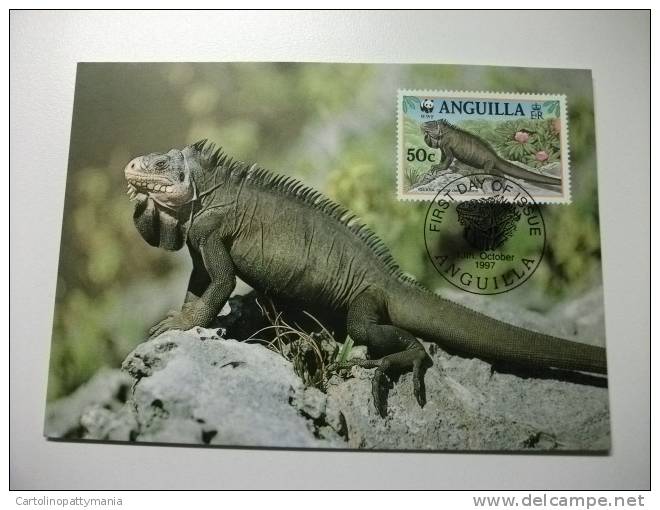 Annullo Speciale Maximum Wwf  Anguilla Iguana - Altri & Non Classificati