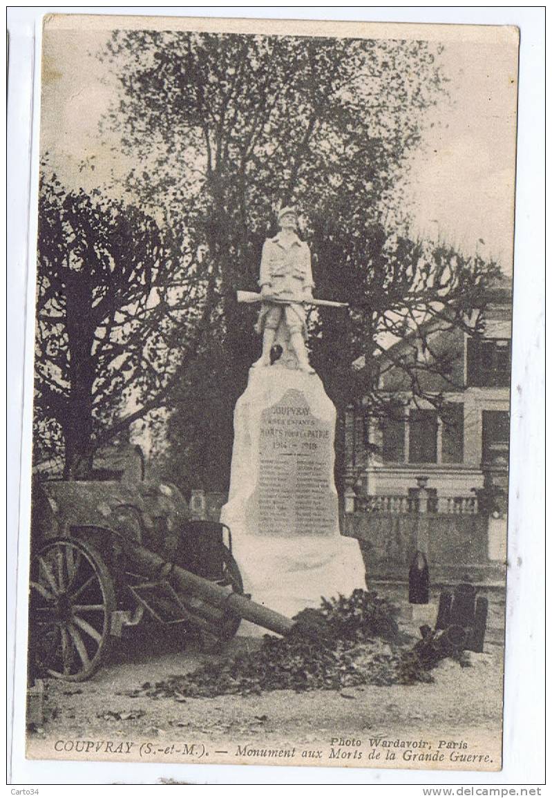 77    COUPVRAY MONUMENT AUX MORTS - Autres & Non Classés