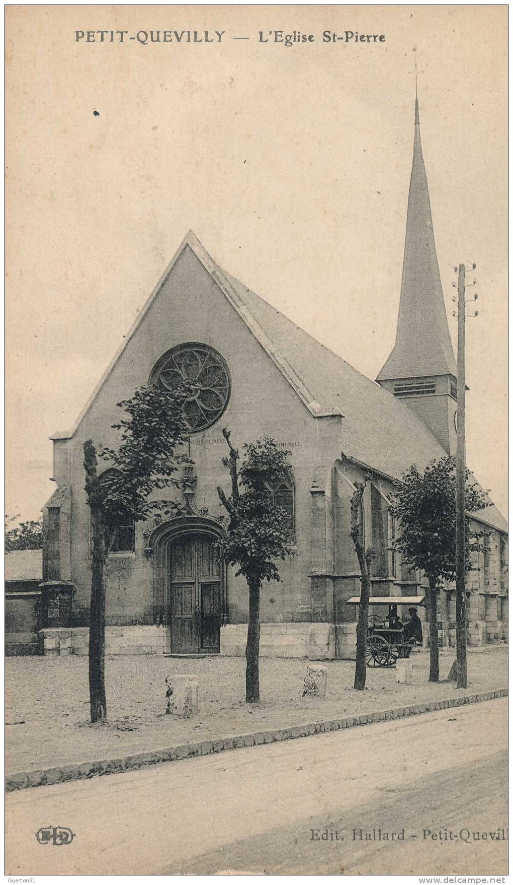 CPA  (76)  LE PETIT QUEVILLY    L´ église St Pierre - Le Petit-quevilly