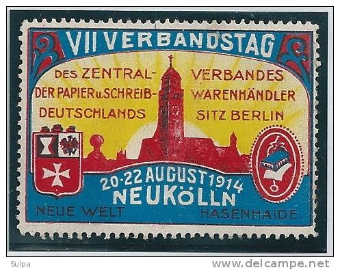 Verband  Papier U. Schreibwarenhändler, Neukölln 1914 - Fantasie Vignetten