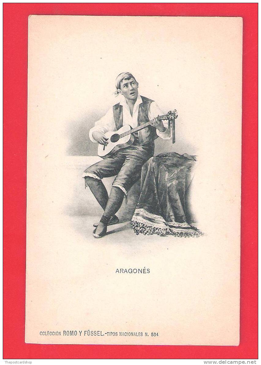 TIPOS ARAGONÈS COLECCION ROMO Y FUSSEL TIPOS NACIONALES N° 534 CPA ESPANA SPAIN ESPAGNE NON CIRCULO Dos Simple - Andere & Zonder Classificatie