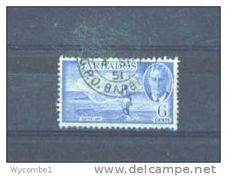 BARBADOS  - 1950 George VI 6c FU - Barbados (...-1966)