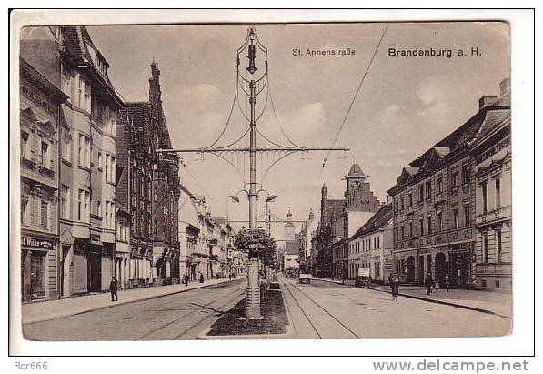 GOOD OLD GERMANY POSTCARD - Brandenburg - St. Annenstrasse - Brandenburg