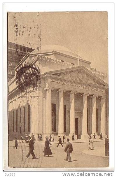 GOOD OLD USA POSTCARD - Savings Union Bank And Trust Company - Posted 1929 - Banks