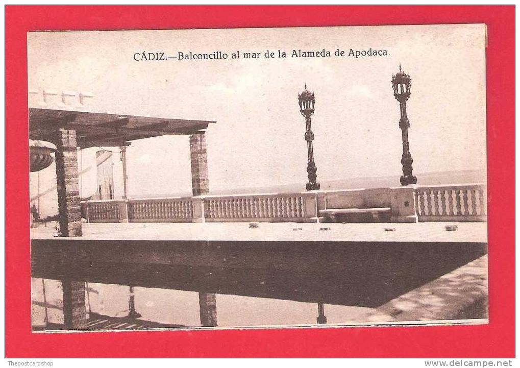 CPA CADIZ BALCONCILLO AL MAR DE LA ALAMEDA DE APODACA ESPANA SPAIN ESPAGNE  MORE CADIZ LISTED FOR SALE - Cádiz