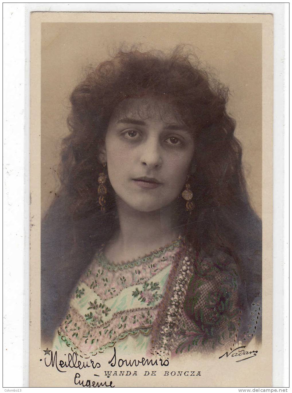 ARTISTE 1900 WANDA DE BONCZA  PHOTO NADAM - Cabarets