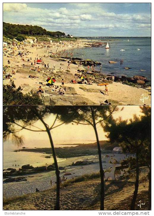 CPSM Bretagne BEG-MEIL (29) Plage, Dunes, Animée / édit JOS, Voyagé Timbre 1973 - Beg Meil