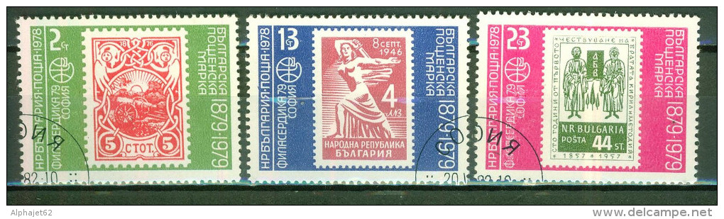 Centenaire Du Timbre Poste - BULGARIE - Philaserdica 79, Timbre Sur Timbre - 1979 - Gebraucht