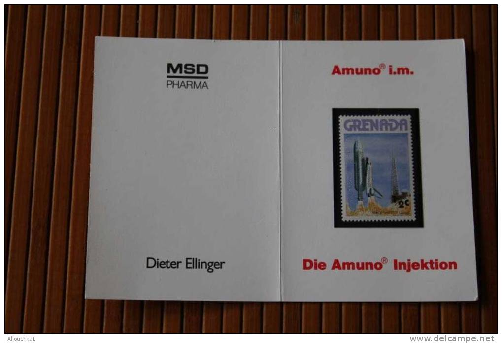 THEME ESPACE DES ILES GRENADA  DIE AMUNO INJEKTION NAVETTE SPATIALE -- MSD PHARMA  DIETER ELLINGER MUNCHEN -MIT FRUNDLIC - Ozeanien