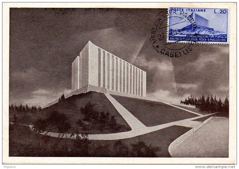 Consecration De L Ara Pacis 1951 - Cartes-Maximum (CM)