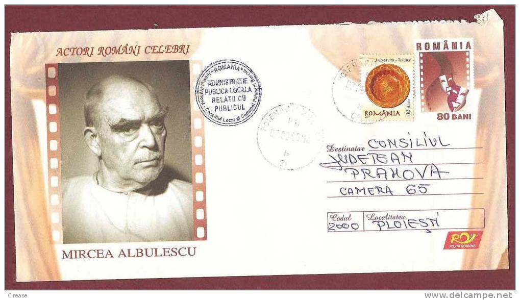 Film And Theater Actor Mircea Albulescu. ROMANIA Postal Stationery Postcard 2007 - Theatre