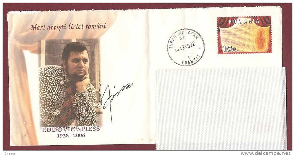 Performer Of Opera And Operetta Ludovic Spiess. ROMANIA Postal Stationery Postcard 2009 - Theater