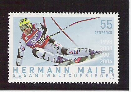 2004 Austria Mi.  Nr 2497 ** MNH  Hermann Maier , Gesamtweltcupsieger, Weltmeister Und Olympiasieger - Ski