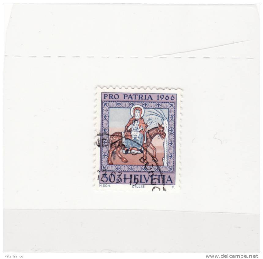 1966 Svizzera - Pitture Nella Chiesa Di Zillis - Used Stamps