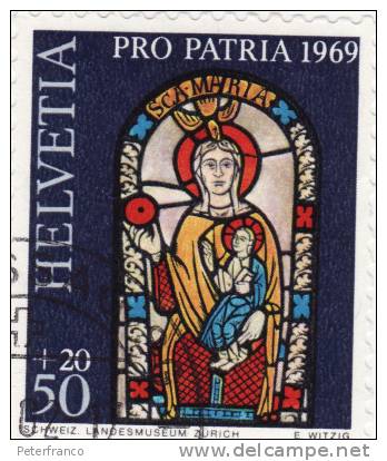 1969 Svizzera - Antiche Vetrate D´arte Sacra - Usados