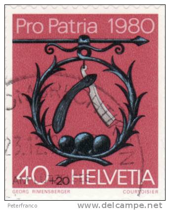 1980 Svizzera - Insegne D'artigiani - Used Stamps