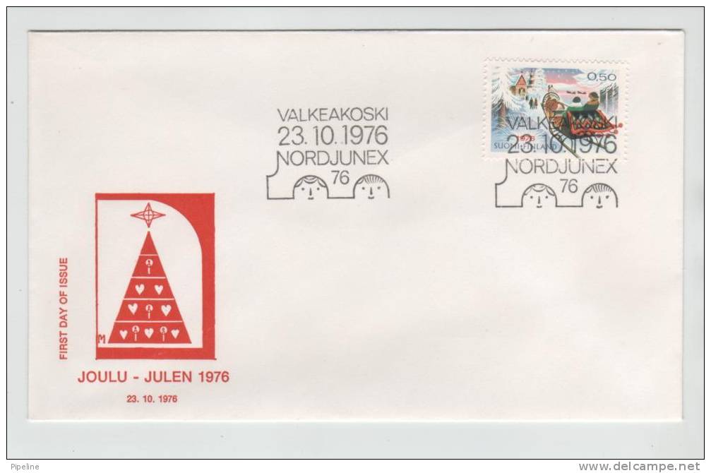 Finland FDC 23-10-1976 Christmas Stamp With Cachet - FDC