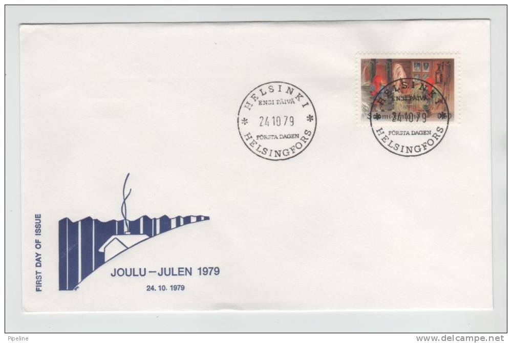 Finland FDC 24-10-1979 Christmas Stamp With Cachet - FDC