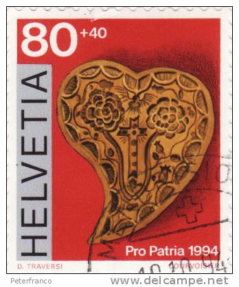 1994 Svizzera - Arte Popolare - Pasticceria Modello - Used Stamps