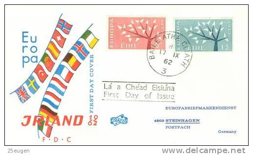 IRELAND  1962 EUROPA CEPT FDC - 1962