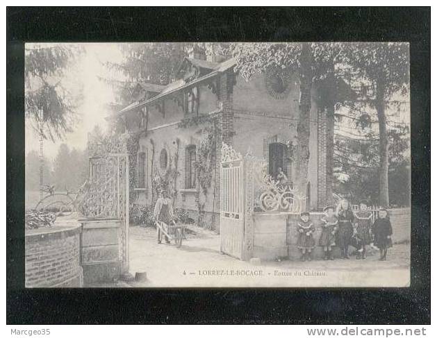 Lorrez Le Bocage Entrée Du Chateau édit.jouant N° 4 Animée Enfants & Jardinier à La Brouette - Lorrez Le Bocage Preaux