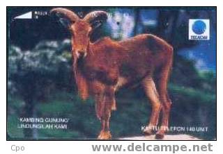 # INDONESIA S206 Kambing Gunung  Mouflon 140 Tamura 11.93 -animal- Tres Bon Etat - Indonesien