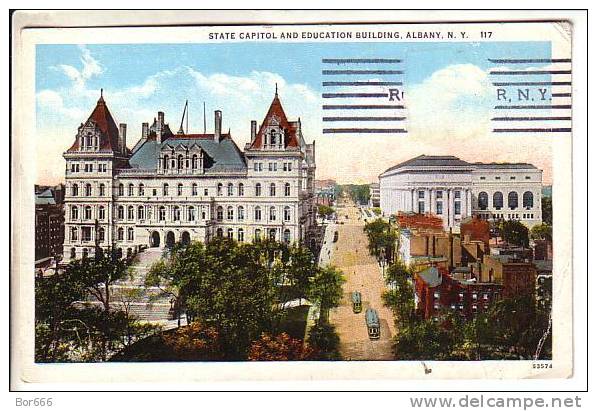 GOOD OLD USA POSTCARD - Albany , State Capitol & Education Building - Albany