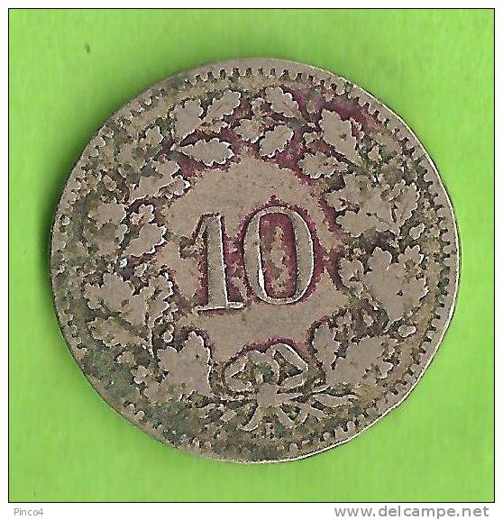 SUISSE / SVIZZERA  10 RAPPEN 1881 - Otros & Sin Clasificación