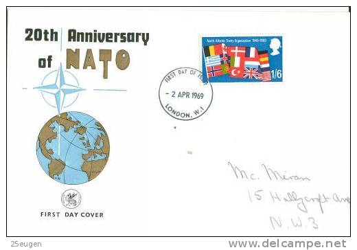 GREAT BRITAIN 1969 NATO   FDC - NATO