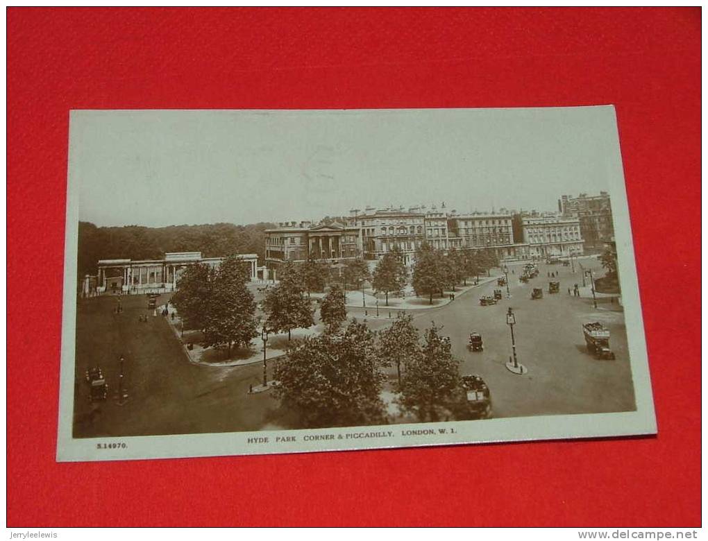 London - Hyde Park Corner And Piccadilly   -   1924   - ( 2 Scans) - Piccadilly Circus