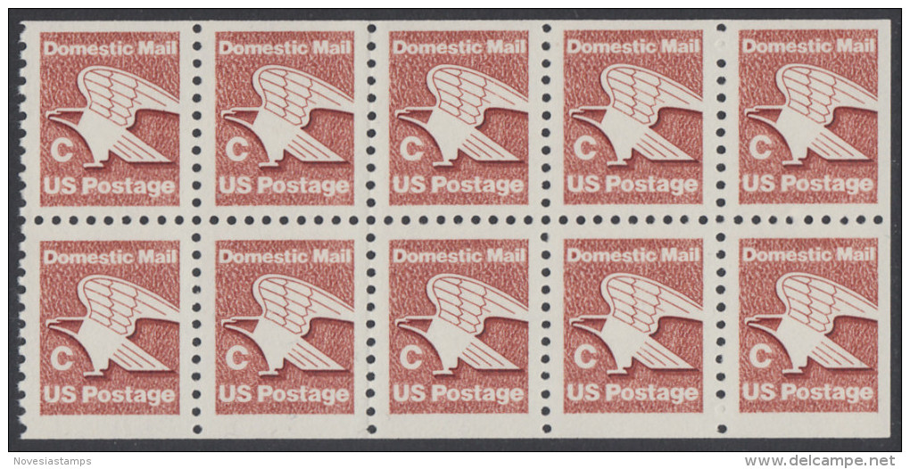 !a! USA Sc# 1948a MNH BOOKLET-PANE(10) - C And Eagle - 1981-...