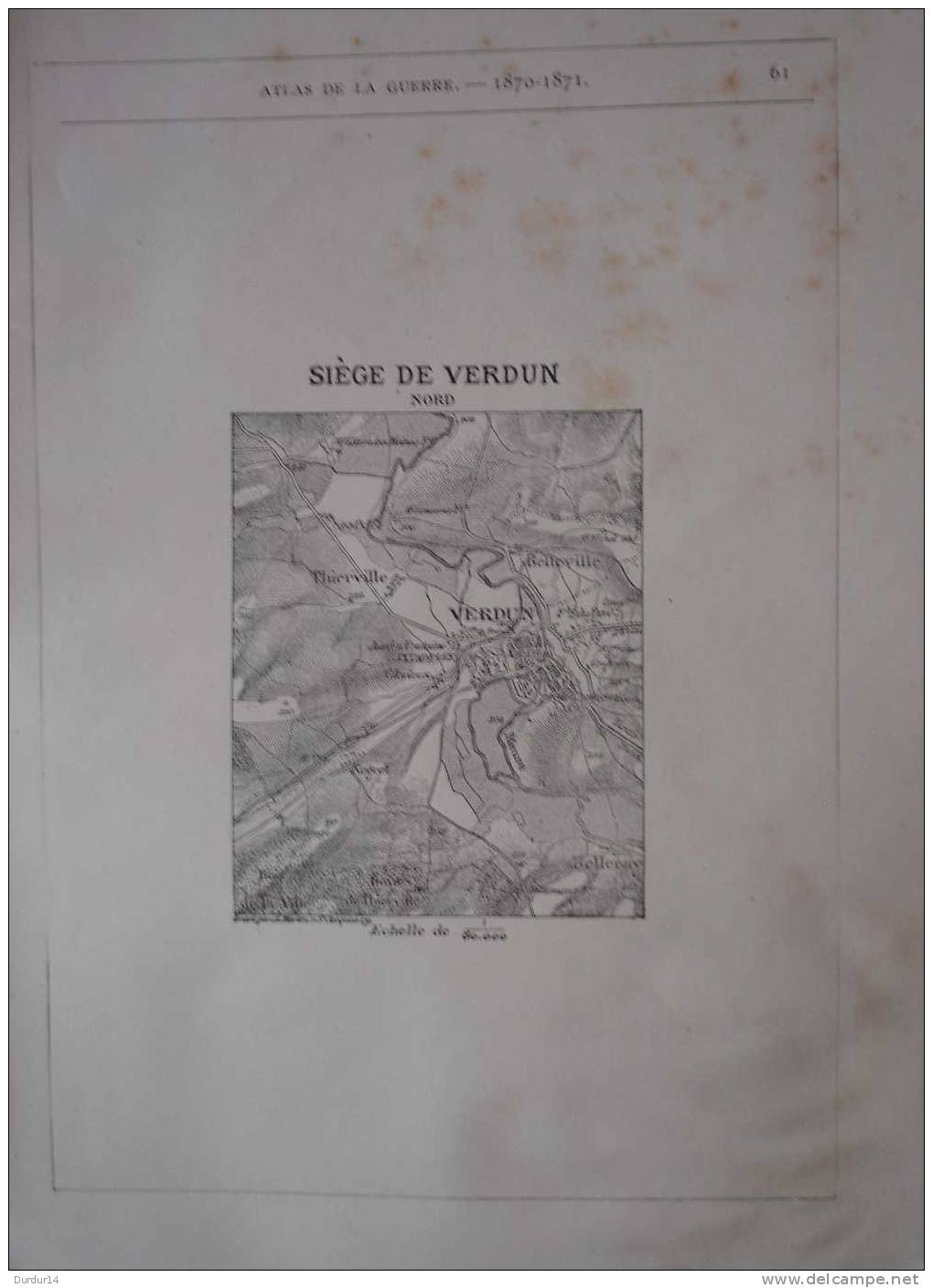 GUERRE 1870-71 / Français-Prussiens-Allemands / Atlas De 1886 / Carte De Bataille / SIÈGE DE VERDUN ( Meuse ) - Topographische Kaarten