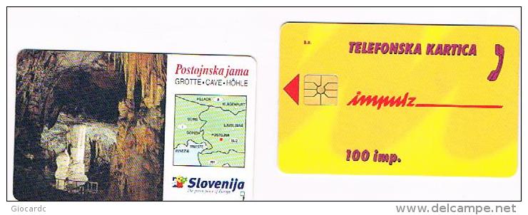 SLOVENIA (SLOVENIJA)  - IMPULZ -  POSTOJNSKA JAMA (GROTTE - CAVE - HOHLE) - 100 IMP (NO CODE)  - USED  -  RIF. 3085 - Eslovenia