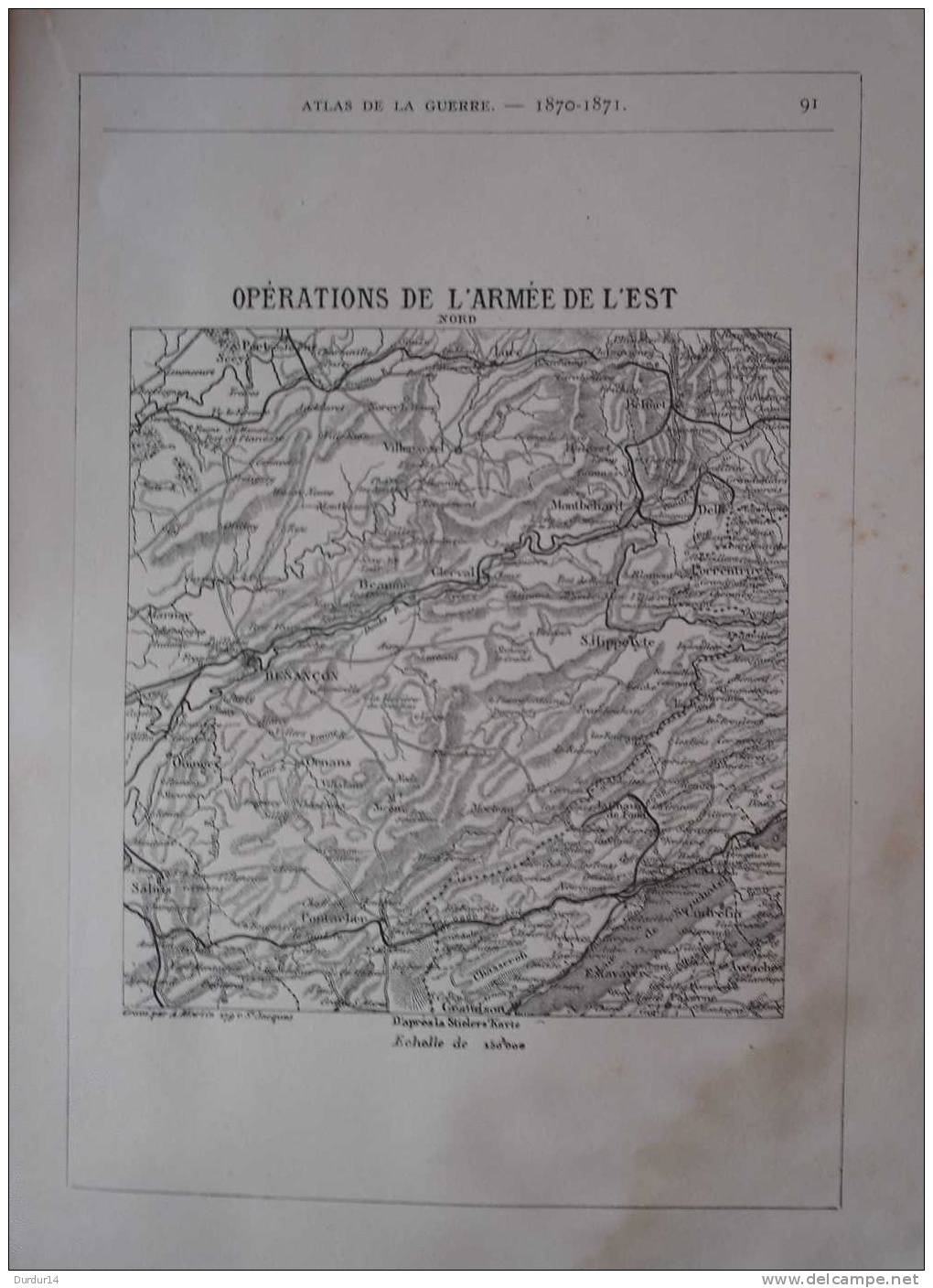 GUERRE 1870-71 / Français-Prussiens-Allemands / Atlas De 1886 / Bataille / BESANÇON-PONTARLIER-BELFORT-MONTBÉLIARD...... - Topographische Karten