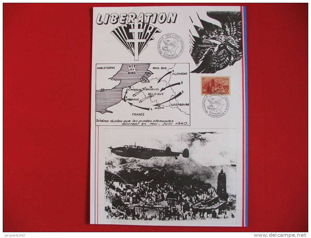 DUNKERQUE (Nord) - Oblitérations De La Bataille Et De La Libération De La Ville 25-26 Mai 1985 - Oblitérés