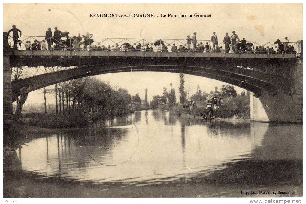 -  Beaumont De Lomagne  - Le  Pont Sur La Gimone - Beaumont De Lomagne