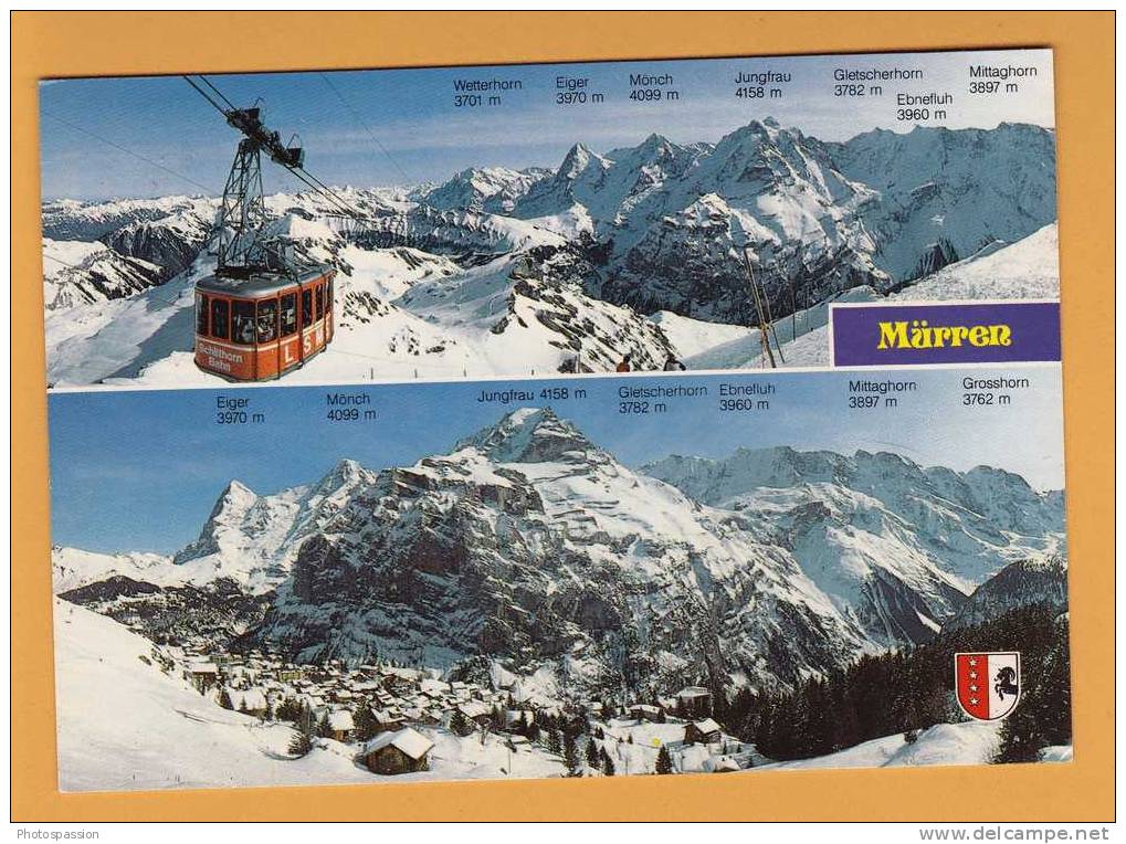 Mürren, Schilthorn - Berner Oberland - Ski - Téléphérique - Neige - Luftseilbahn -Schnee - Seilbahnen