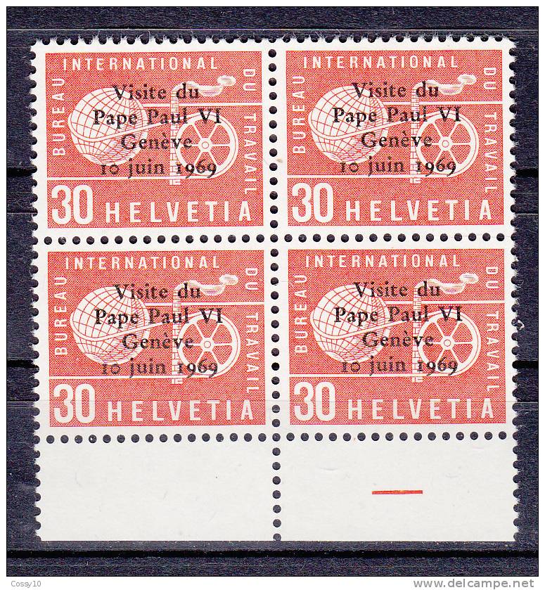 1969   BIT     N° 104    BLOC  DE 4    NEUF**       CATALOGUE  ZUMSTEIN - Dienstzegels