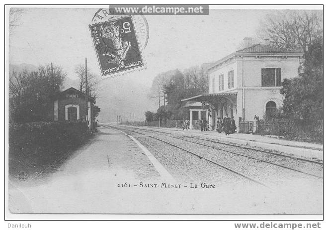 13 /// MARSEILLE - SAINT MENET, - LA GARE   2161 F.G., Timbrée Devant  ** - Saint Marcel, La Barasse, St Menet