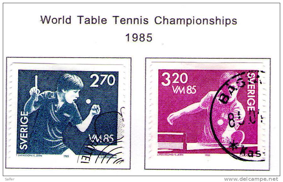 SCHWEDEN / SWEDEN / SVEZIA 1985  Table Tennis   Gest / Used  / Usati - Usados