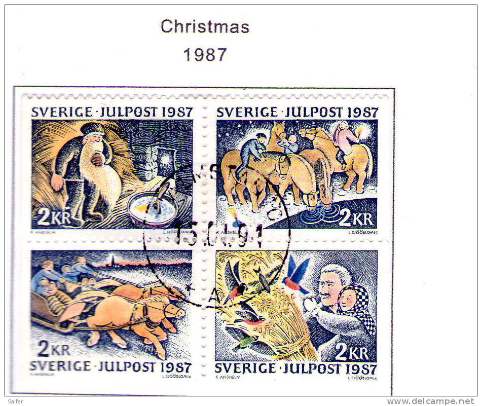 SCHWEDEN / SWEDEN / SVEZIA 1987  Christmass Gest / Used  / Usati - Usati