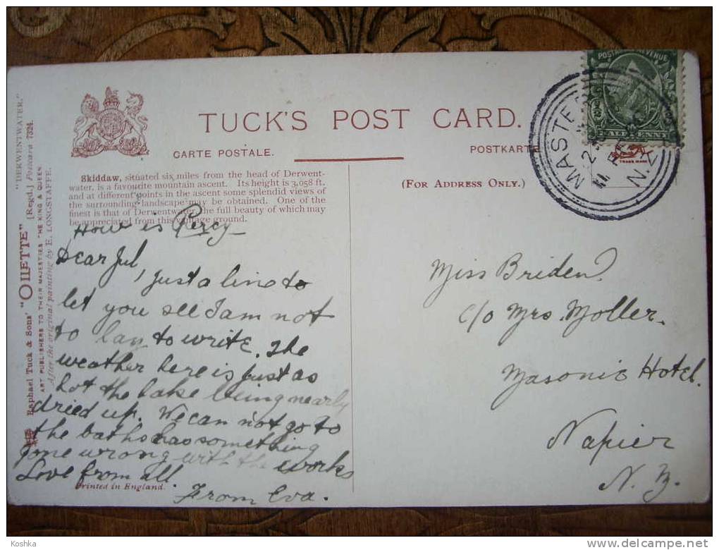 Tuck's Post Card - Oilette - SKIDDAW - From Derwentwater - 1908 - Lot 146 - Tuck, Raphael