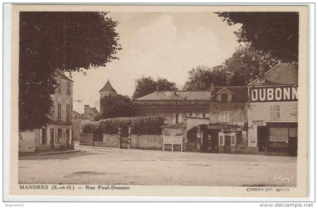 CPSM MANDRES (Val De Marne) - Rue Paul Doumer - Mandres Les Roses