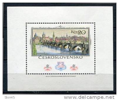 Czechoslovakia 1978 Sheet Sc 2196 Mi Block 36 MNH View Of Praga CV 15 Euro - Neufs